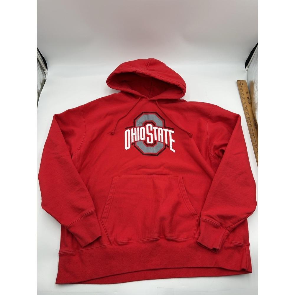 Champion Vintage reverse weave Ohio State Red Collegiate Sweatshirt Mens XXL